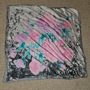 100% silk floral scarf